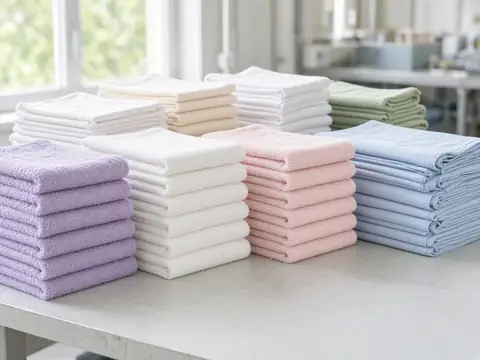 Stacks of towels and linen